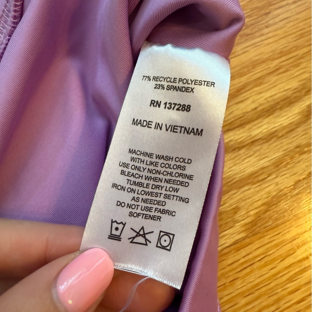 YEAR OF OURS Robin Tulip Purple Activewear Set Sports Bra & Leggings Sz Medium - Picture 6 of 13